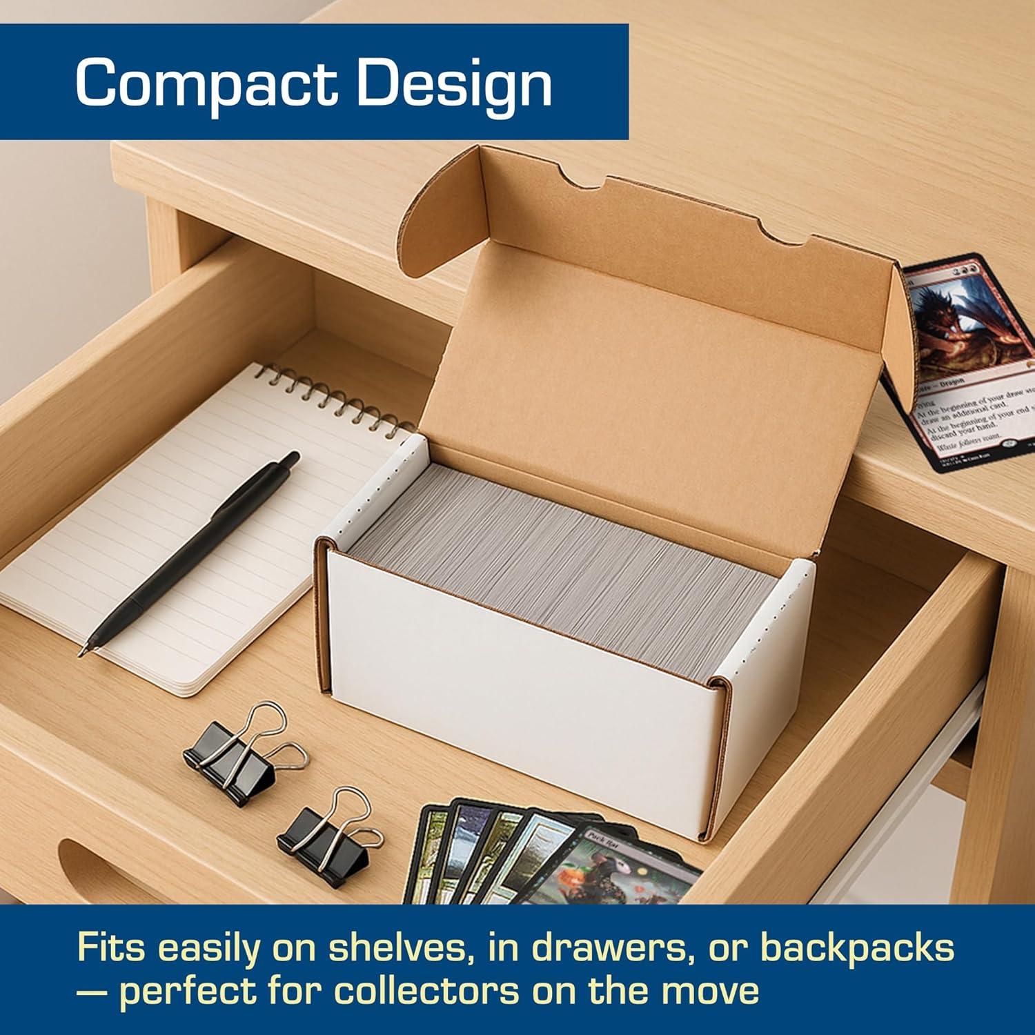 image:imageBCW 400Count Trading Card Storage Box Baseball Card Storage Box for Sports Cards Cardboard Organizer for Football Basketball amp More 4 Pack4 Pack