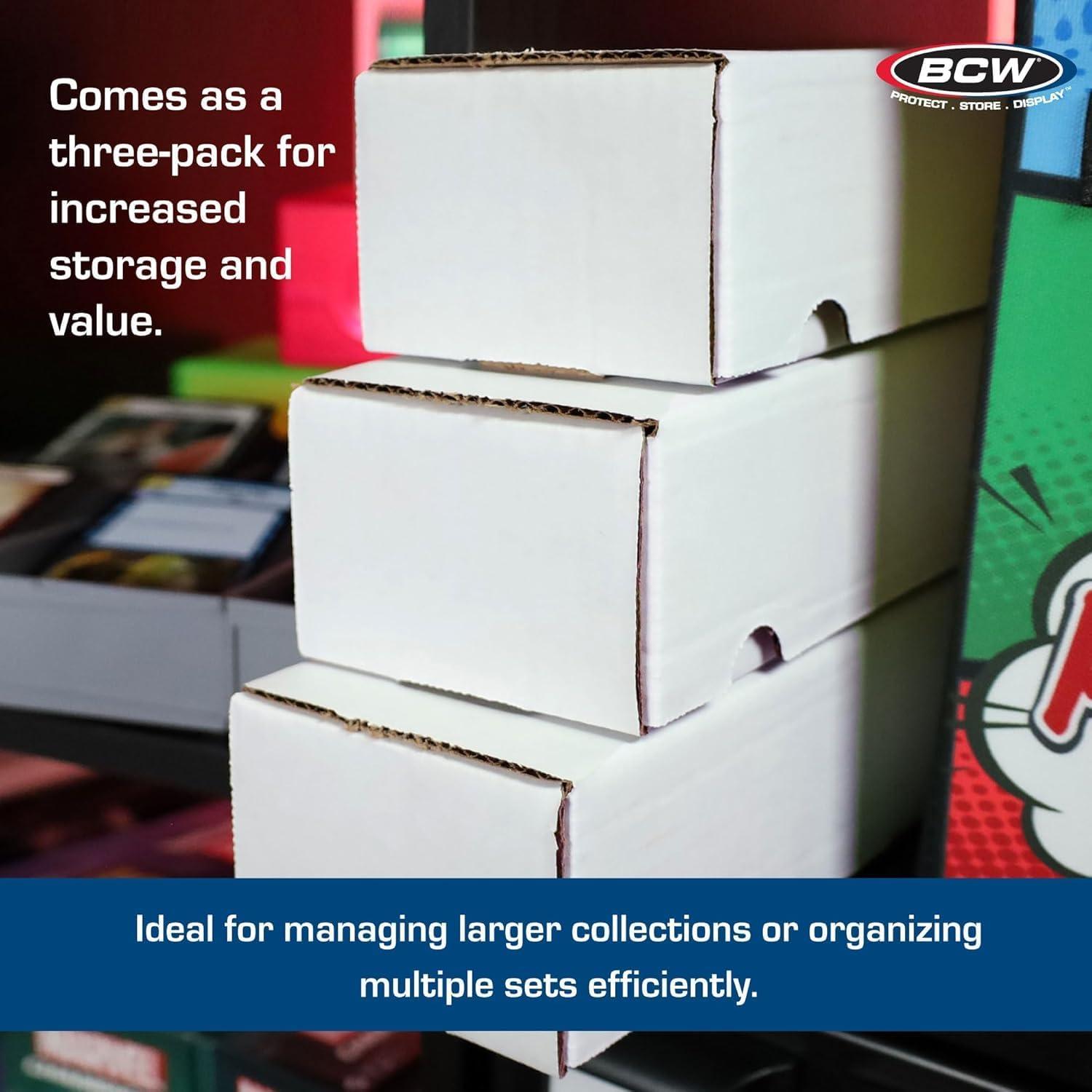 image:imageBCW 800ct Trading Card Storage Boxes 10 Pack Organizer for Sports Cards MTG Pokemon and Card Games Assemby Required10 Boxes