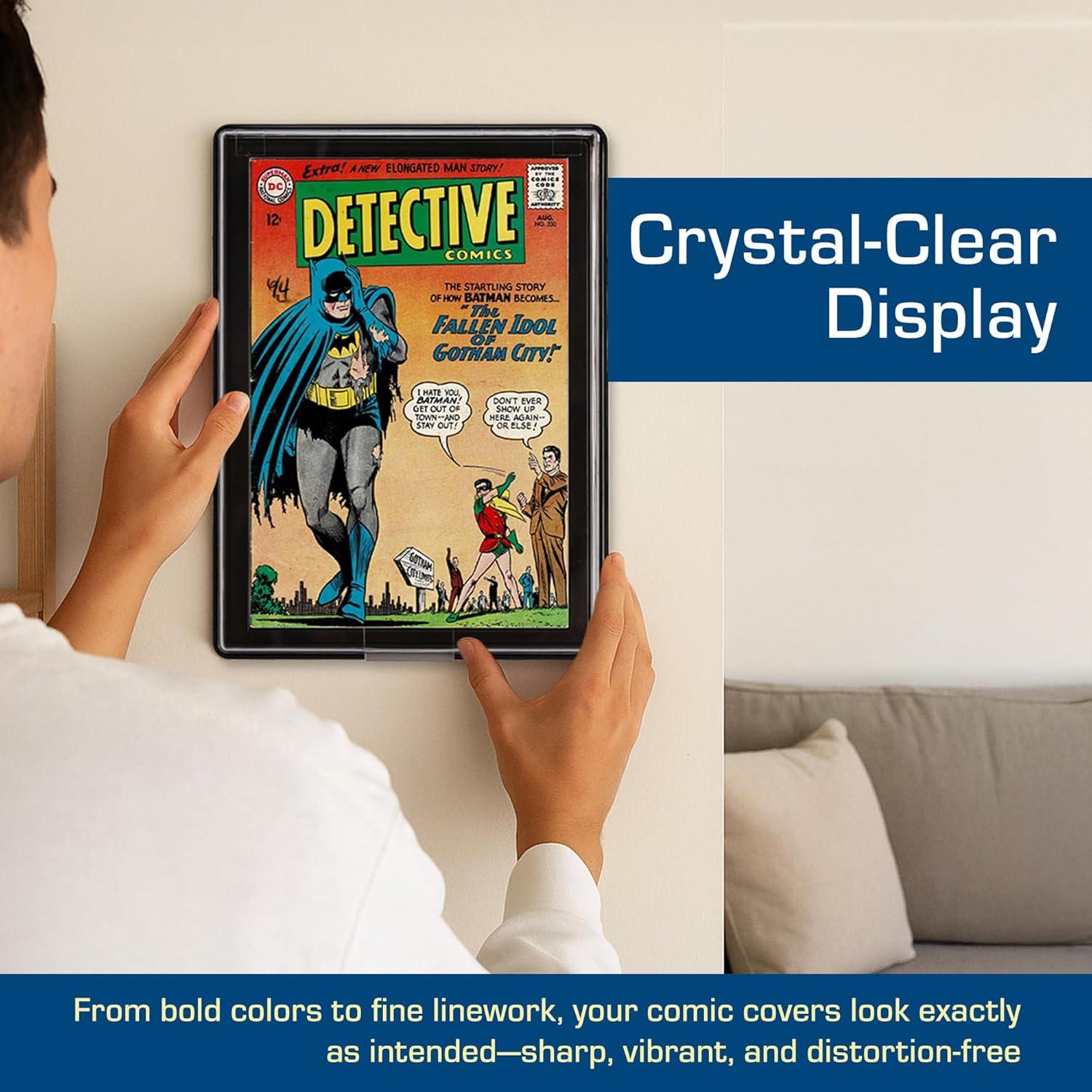 image:imageBCW Comic Frame with UV Protection Modern Age Display Case Comic Book Holder 1 PackSilver Age