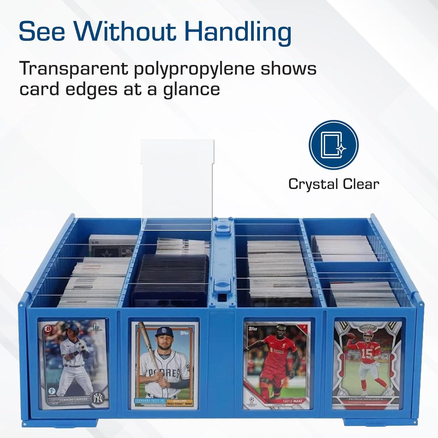 image:imageBCW Translucent Card Partitions 12 Pack Frosted Plastic Card Dividers for Card Bins amp 6 Drawer Catalog Trading Card Storage Organizer Durable Card Box Dividers