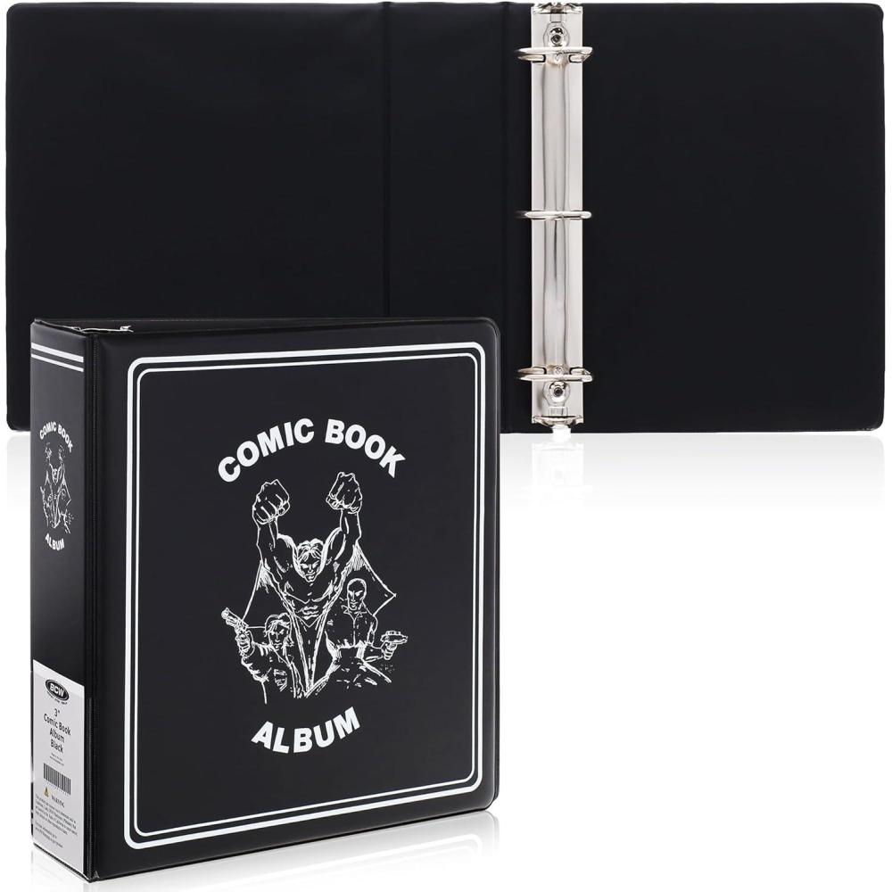 image:imageBCW 3in Comic Book Binder  2ct  Holds Up to 20 Comics  Fits Current amp Silver Age  Heavy Duty DRing Comic Storage  Clear Spine Pocket Protect amp Organize Your CollectionSingle