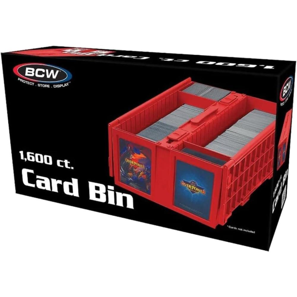 image:imageBCW Collectible Card Bin Single Red Holds up to 1600 Cards Plastic Storage Box for Pokmon MTG amp Sports Cards2 Pack