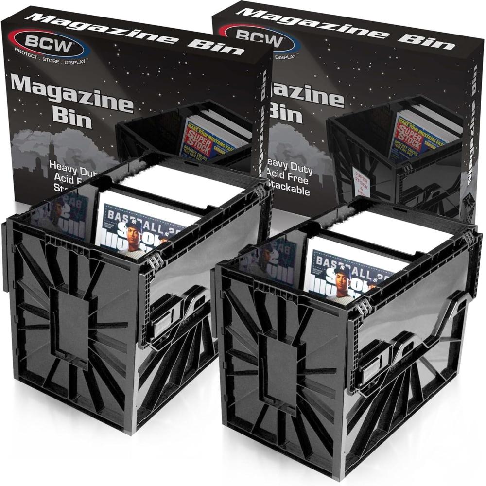 image:imageBCW Magazine Document amp Comic Book Storage Bins  Durable Magazine Bin  Magazine Storage Box for Sorting and Organizing  Heavy Duty amp Stackable Plastic  Fits all Comics 2 Pack2 Pack