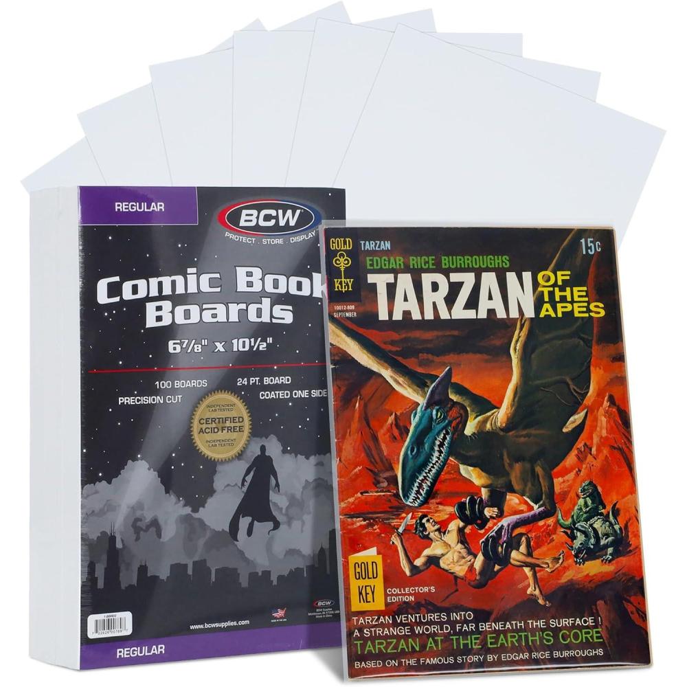 image:imageBCW Regular Backing Boards 200 Count Each AcidFree Storage Solution for Comic Collectors Protection and Display for Comic Books200 Pack