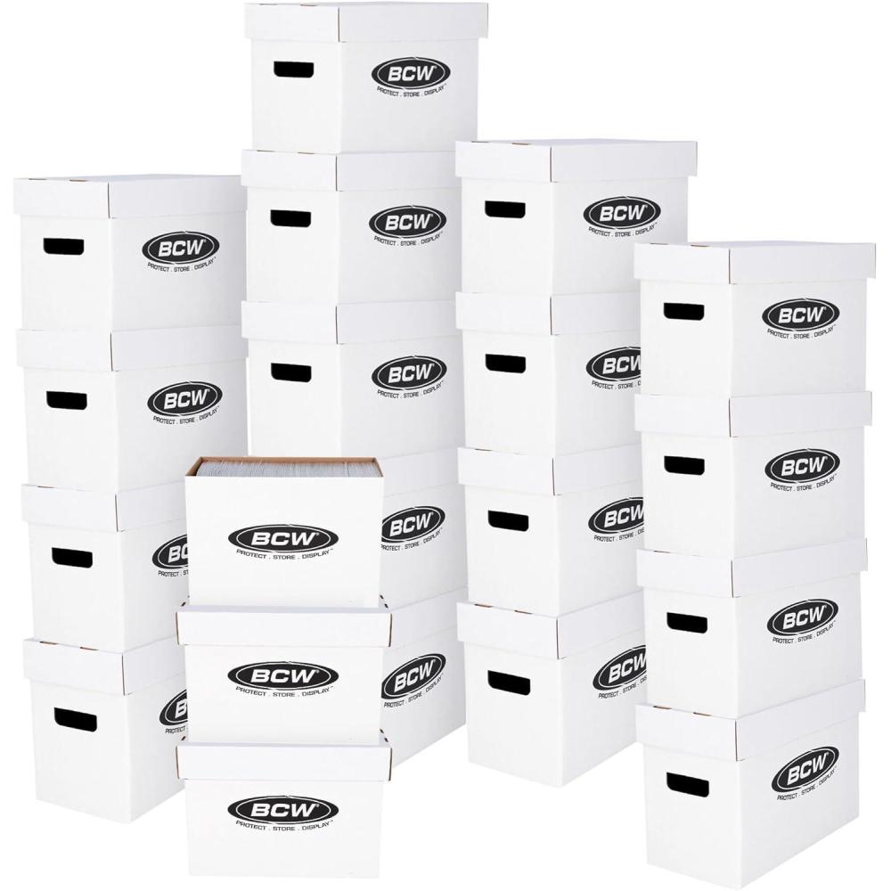 image:imageBCW Short Comic Storage Box  20 Pack  Holds 150175 CurrentSilver Age Comics  Stackable Durable 200 lb Strength20 Pack