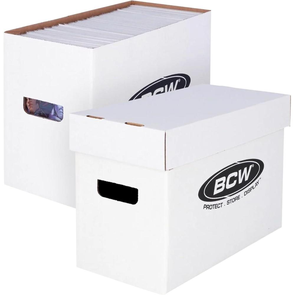 image:imageBCW Short Comic Storage Box 3 Pack Holds 150175 CurrentSilver Age Comics Stackable Durable 200 lb Strength2 Pack
