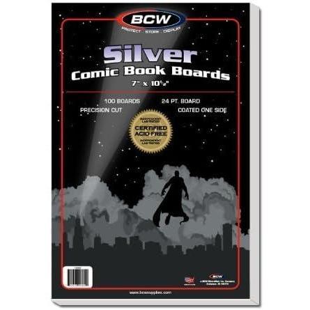 image:imageBCW Silver Age Comic Book Bags and Boards  300 Total Packs  AcidFree Comic Book Storage  Clear Bags  Comic Book Sleeves and Boards for Silver Age Comics
