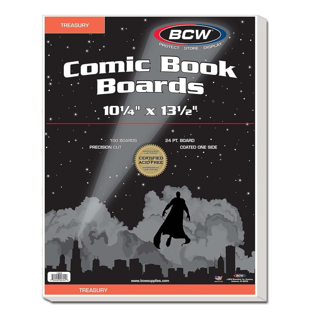 image:imageBCW Treasury Backing Boards  Certified AcidFree LabTested Comic Backing Boards  10 14 x 13 12 Inches  100 Pack  Protection for Comic Collections and Treasury Preservation
