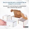 BCW 400-Count Trading Card Storage Box | Baseball Card Storage Box for Sports Cards | Cardboard Organizer for Football, Basketball & More – 4 Pack(4 Pack)