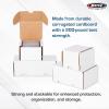 BCW 400-Count Trading Card Storage Box | Baseball Card Storage Box for Sports Cards | Cardboard Organizer for Football, Basketball & More – 4 Pack(6 Pack)