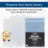 BCW Book Storage Bags – 100 Pack | 10″ x 13″ + 2″ Fold-Over Flap | Archival-Safe Polypropylene Sleeves for RPG Books, Manuals & Magazines | Crystal Clear Book Protector Bags