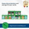 BCW Collectible Card Bin – Green | Holds 3200 Cards | Includes 4 Dividers | Storage for Pokémon, MTG & Sports Cards(Single)