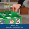 BCW Collectible Card Bin – Green | Holds 3200 Cards | Includes 4 Dividers | Storage for Pokémon, MTG & Sports Cards(Single)