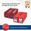 BCW Collectible Card Bin – (Single, Red) | Holds up to 1600 Cards | Plastic Storage Box for Pokémon, MTG & Sports Cards(2 Pack)