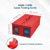 BCW Collectible Card Bin – (Single, Red) | Holds up to 1600 Cards | Plastic Storage Box for Pokémon, MTG & Sports Cards(6 Pack)