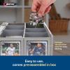 BCW Collectible Card Bin (4-Pack, Gray) | Holds 3200 Cards Each | Includes 4 Dividers Per Bin | Storage for Pokémon, MTG & Sports Cards(2 Pack)