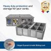 BCW Collectible Card Bin (4-Pack, Gray) | Holds 3200 Cards Each | Includes 4 Dividers Per Bin | Storage for Pokémon, MTG & Sports Cards(4 Pack)