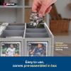 BCW Collectible Card Bin (4-Pack, Gray) | Holds 3200 Cards Each | Includes 4 Dividers Per Bin | Storage for Pokémon, MTG & Sports Cards(Single)