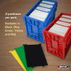 BCW Comic Bin Partitions | Exclusive Organizer for Short and Long Comic Book Bins | Notched, Tabbed, and Structurally Supportive Dividers (Green, 3 Pack)(Yellow)