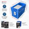 BCW Comic Book Bin Starter Kit with Short Comic Bin Dividers and Silver & Current Comic Bags and Boards, Archival Storage Box, Yellow(Blue)
