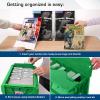 BCW Comic Book Bin Starter Kit with Short Comic Bin Dividers and Silver & Current Comic Bags and Boards, Archival Storage Box, Yellow(Green)