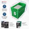 BCW Comic Book Bin Starter Kit with Short Comic Bin Dividers and Silver & Current Comic Bags and Boards, Archival Storage Box, Yellow(Green)