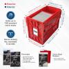 BCW Comic Book Bin Starter Kit with Short Comic Bin Dividers and Silver & Current Comic Bags and Boards, Archival Storage Box, Yellow(Red)