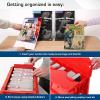 BCW Comic Book Bin Starter Kit with Short Comic Bin Dividers and Silver & Current Comic Bags and Boards, Archival Storage Box, Yellow(Red)