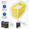 BCW Comic Book Bin Starter Kit with Short Comic Bin Dividers and Silver & Current Comic Bags and Boards, Archival Storage Box, Yellow(Yellow)