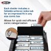 BCW Comic Dividers – 25 Pack | Archival Polyethylene Plastic Dividers | Organize Comics Efficiently in Storage Boxes | Write-On Index Tab (Red)(Black)