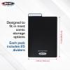 BCW Comic Dividers – 25 Pack | Archival Polyethylene Plastic Dividers | Organize Comics Efficiently in Storage Boxes | Write-On Index Tab (Red)(Black)