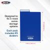 BCW Comic Dividers – 25 Pack | Archival Polyethylene Plastic Dividers | Organize Comics Efficiently in Storage Boxes | Write-On Index Tab (Red)(Blue)