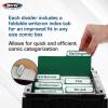BCW Comic Dividers – 25 Pack | Archival Polyethylene Plastic Dividers | Organize Comics Efficiently in Storage Boxes | Write-On Index Tab (Red)(Green)