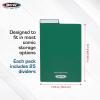 BCW Comic Dividers – 25 Pack | Archival Polyethylene Plastic Dividers | Organize Comics Efficiently in Storage Boxes | Write-On Index Tab (Red)(Green)