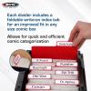 BCW Comic Dividers – 25 Pack | Archival Polyethylene Plastic Dividers | Organize Comics Efficiently in Storage Boxes | Write-On Index Tab (Red)(Red)