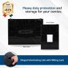 BCW Graded Comic Book Bin with Partition – Black (1 Pack) | Holds 30 Graded Comics | Stackable Comic Book Box Storage for CGC, CBCS & Slabs(2 Pack)