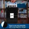 BCW Graded Comic Book Bin with Partition – Black (1 Pack) | Holds 30 Graded Comics | Stackable Comic Book Box Storage for CGC, CBCS & Slabs(Single)