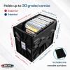 BCW Graded Comic Book Bin with Partition – Black (5 Pack) | Holds 30 Graded Comics | Stackable Comic Book Box Storage for CGC, CBCS & Slabs