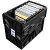 BCW Graded Comic Book Bin with Partition – Black (5 Pack) | Holds 30 Graded Comics | Stackable Comic Book Box Storage for CGC, CBCS & Slabs
