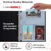 BCW Laserweld 3-Pocket 4×6 Photo Sleeves for 3 Ring Binder | Archival Photo Album Refill Pages | 100 Count(100 Pack)