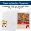 BCW Life Magazine Bags | Crystal Clear Polypropylene | Acid-Free Archival Quality | Protect and Store Collectible Life Magazines | Exterior 11 1/8 x 14 1/4 (Non-Resealable, 200 Pack)(100 Pack)