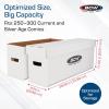 BCW Long Comic Storage Box – 10 ct | Holds 250–300 Current & Silver Age Comics | Sturdy 200 lb. for Cardboard Comic Book | Stackable Comic Storage Box for Collectors(2 Pack)