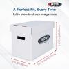 BCW Magazine/Document Storage Box 10-Pack | Durable Cardboard Filing Box(Single)