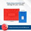 BCW Red & Blue Short Comic Bin Set | Plastic Comic Book Box Storage | Color-Coded Organization for Comics