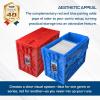 BCW Red & Blue Short Comic Bin Set | Plastic Comic Book Box Storage | Color-Coded Organization for Comics