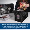 BCW Short Comic Book Bin | Holds 150 Comics | Stackable Plastic Storage | Acid-Free Organizer | Black, 2 Pack | Comic Book Bin
