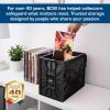 BCW Short Comic Book Bin | Holds 150 Comics | Stackable Plastic Storage | Acid-Free Organizer | Black, 5 Pack(5 Pack)