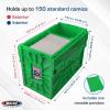 BCW Short Comic Book Bin | Holds 150 Comics | Stackable Plastic Storage | Acid-Free Organizer | Green, Single(Single)