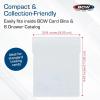 BCW Translucent Card Partitions – 12 Pack | Frosted Plastic Card Dividers for Card Bins & 6 Drawer Catalog | Trading Card Storage Organizer | Durable Card Box Dividers