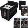 BCW Comic Book Bin Starter Kit with Short Comic Bin Dividers and Silver & Current Comic Bags and Boards, Archival Storage Box, Yellow(Black)